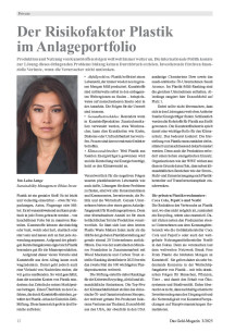 Der Risikofaktor Plastik im Anlageportfolio