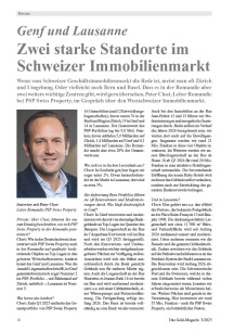 Genf und Lausanne: Zwei starke Standorte im Schweizer Immobilienmarkt