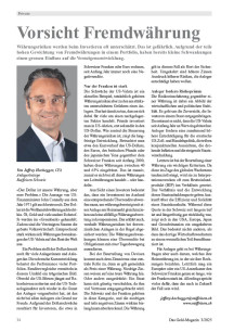 Vorsicht Fremdwährung