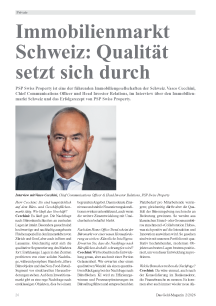Immobilienmarkt Schweiz: Qualität setzt sich durch