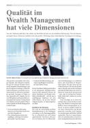 Qualität im Wealth Management hat viele Dimensionen